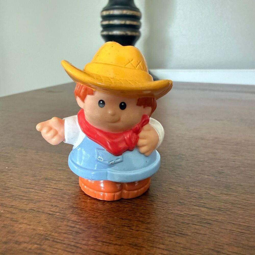Fisher-Price Little People Farmer Jed figure with Seed Bag 2001 Mattel